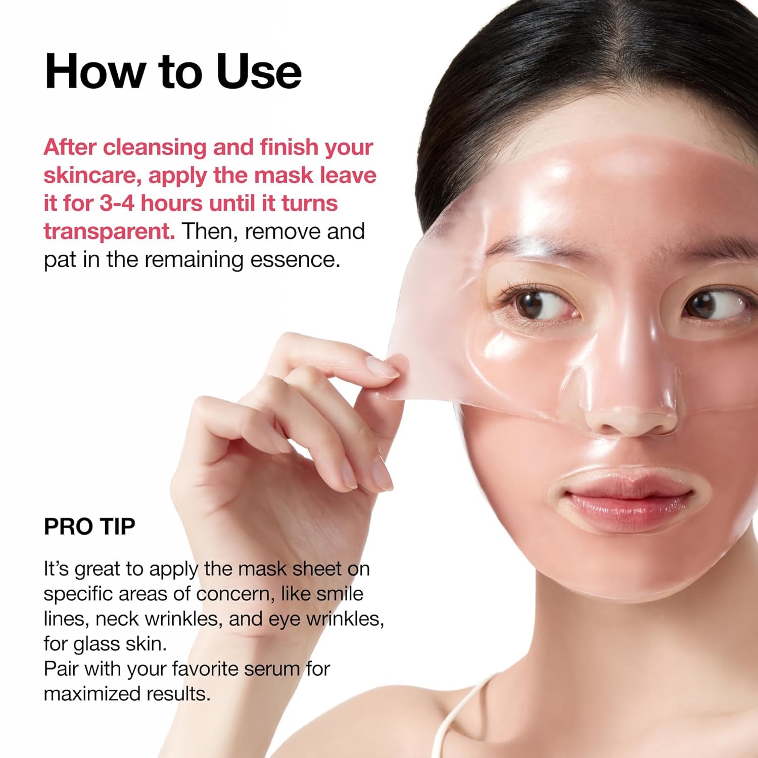Peach 70 Niacin Brightening Collagen Mask, Overnight Face Mask for Glass Skin, Niacinamide, Elasticity, Even Skin Tone, Natural Color, Korean Skincare, 1.34 Fl.Oz/4Ea