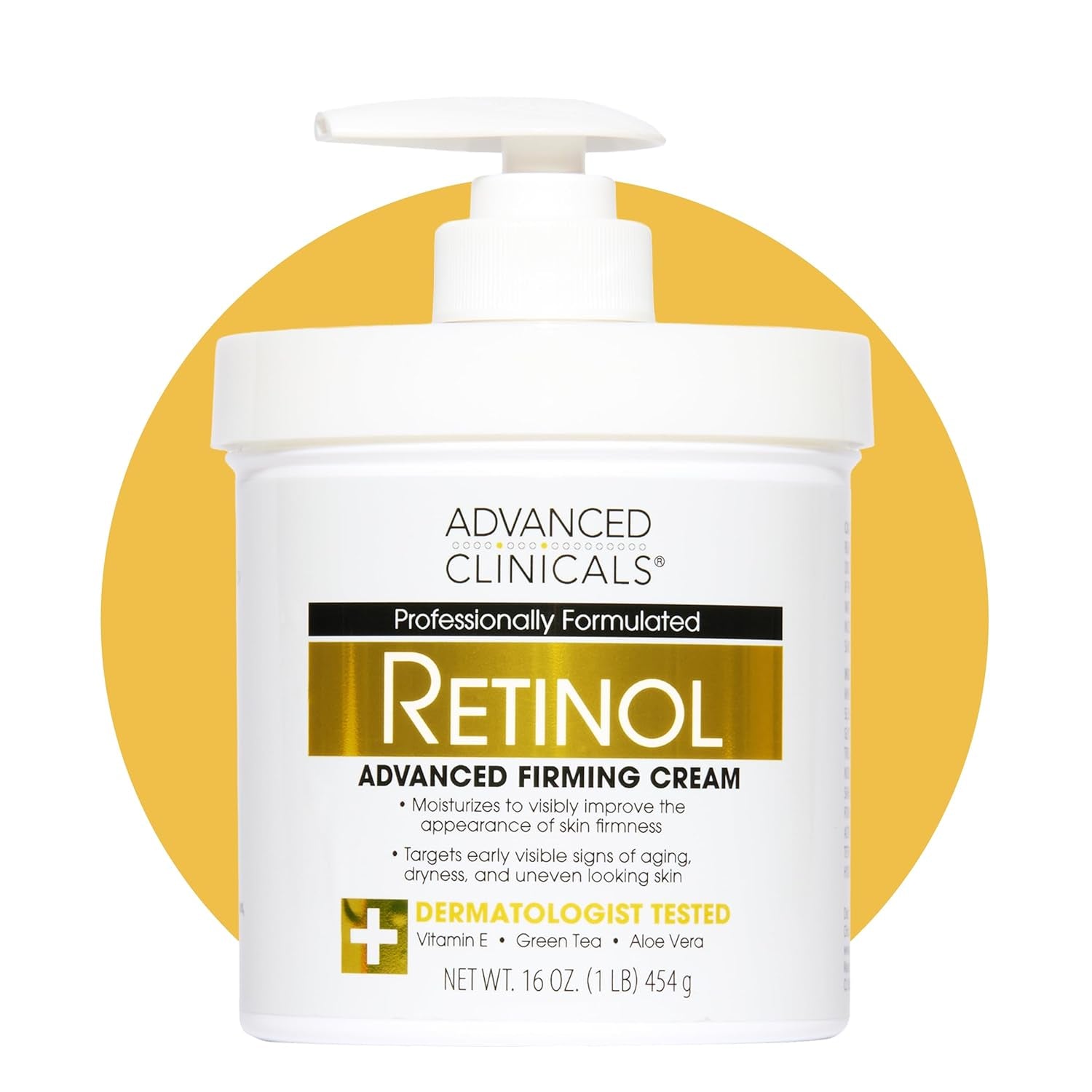 Retinol Body Lotion & Face Moisturizer | Visible anti Aging Skin Care Retinol Body Cream for Women & Men Targets Look of Fine Lines, Wrinkles, & Crepe Looking Dry Skin, 16 Ounce