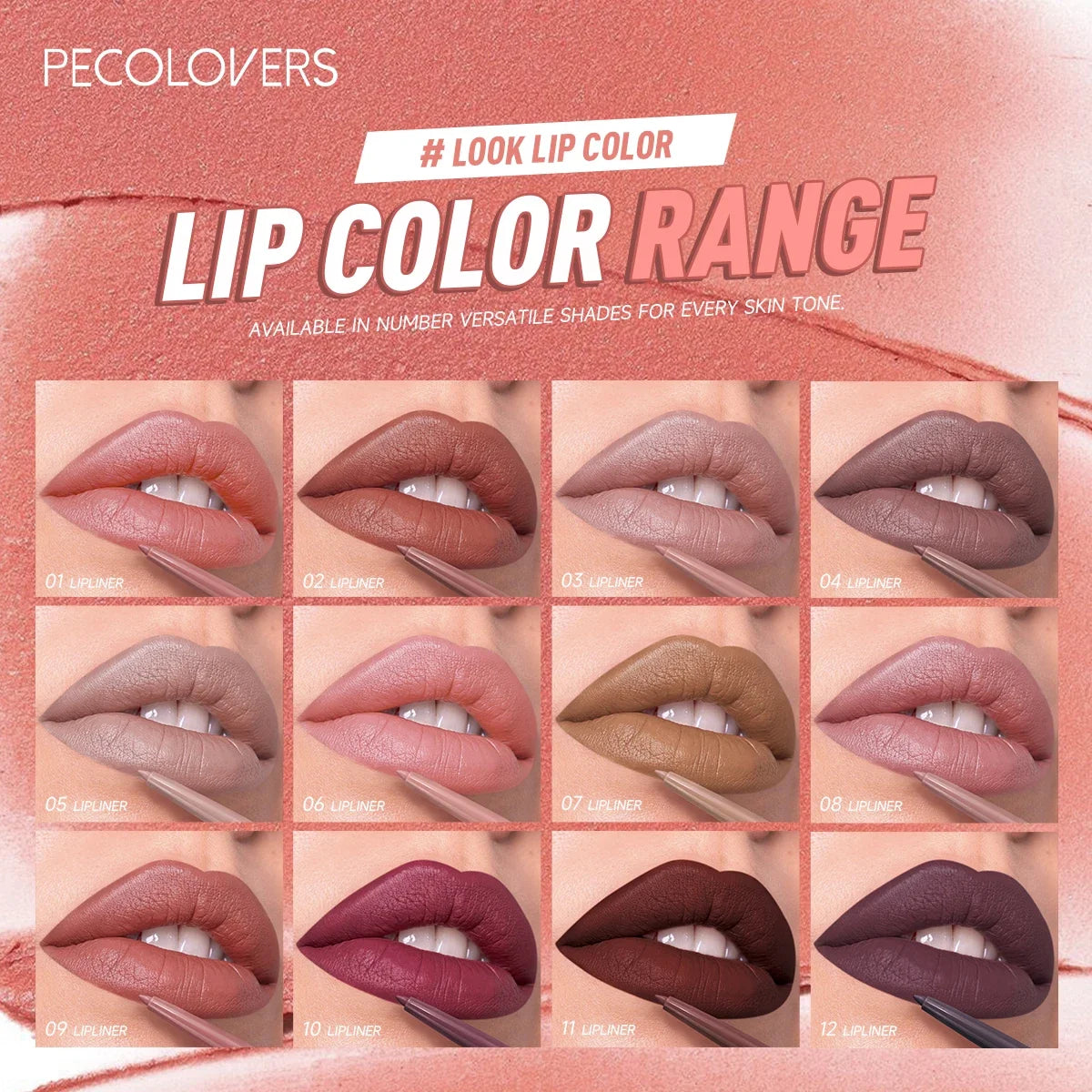 1PC Matte Lip Liner - Long-Lasting, Waterproof, Easy to Glide, Moisturizing Formula for All Skin Types, Lip Makeup