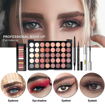 All in One Makeup Kit,Makeup Kit for Women Full Kit,Multipurpose Women'S Makeup Sets,Beginners and Professionals Alike,Easy to Carry