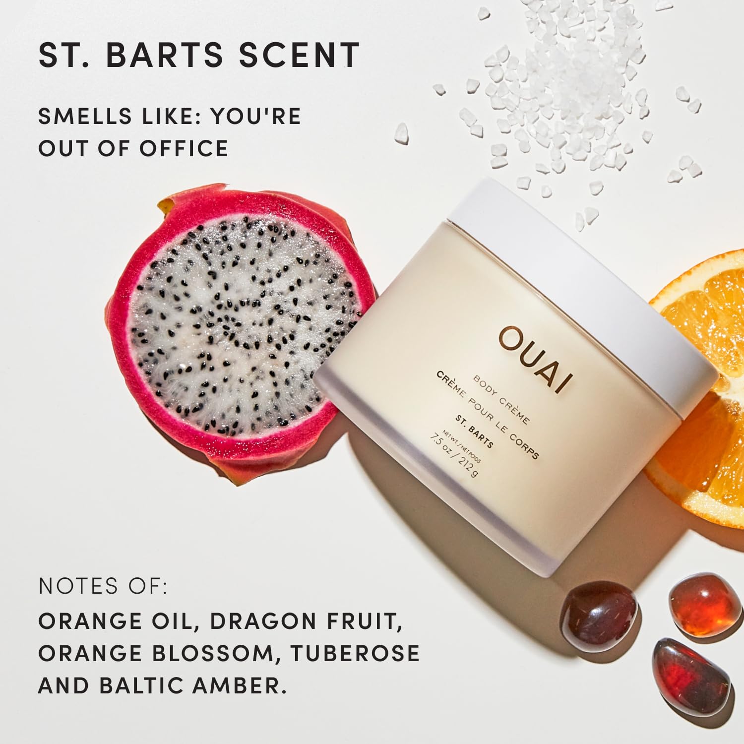 Body Cream, St. Barts - Hydrating Whipped Body Cream with Cupuaçu Butter, Coconut Oil and Squalane - Softens Skin and Delivers Healthy-Looking Glow - Sulfate-Free Skin Care (7.5 Oz)