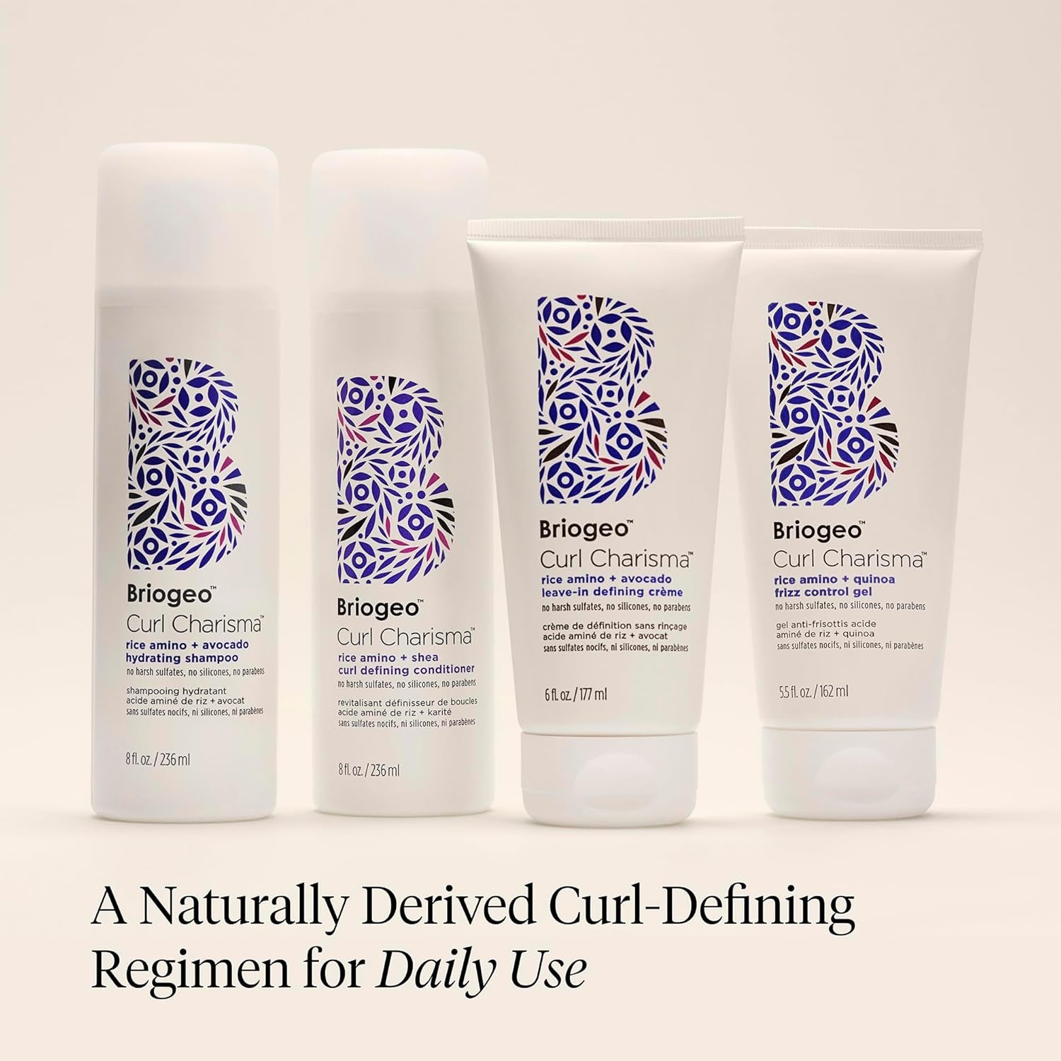 Briogeo Curl Charisma Rice Amino + Avocado Leave-In Defining Crème | Frizz Control Hair Styling Moisturizer | Leave in Cream for Wavy, Curly, & Coily Hair | Vegan & Cruelty-Free