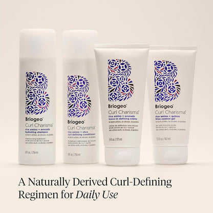 Briogeo Curl Charisma Rice Amino + Avocado Leave-In Defining Crème | Frizz Control Hair Styling Moisturizer | Leave in Cream for Wavy, Curly, & Coily Hair | Vegan & Cruelty-Free