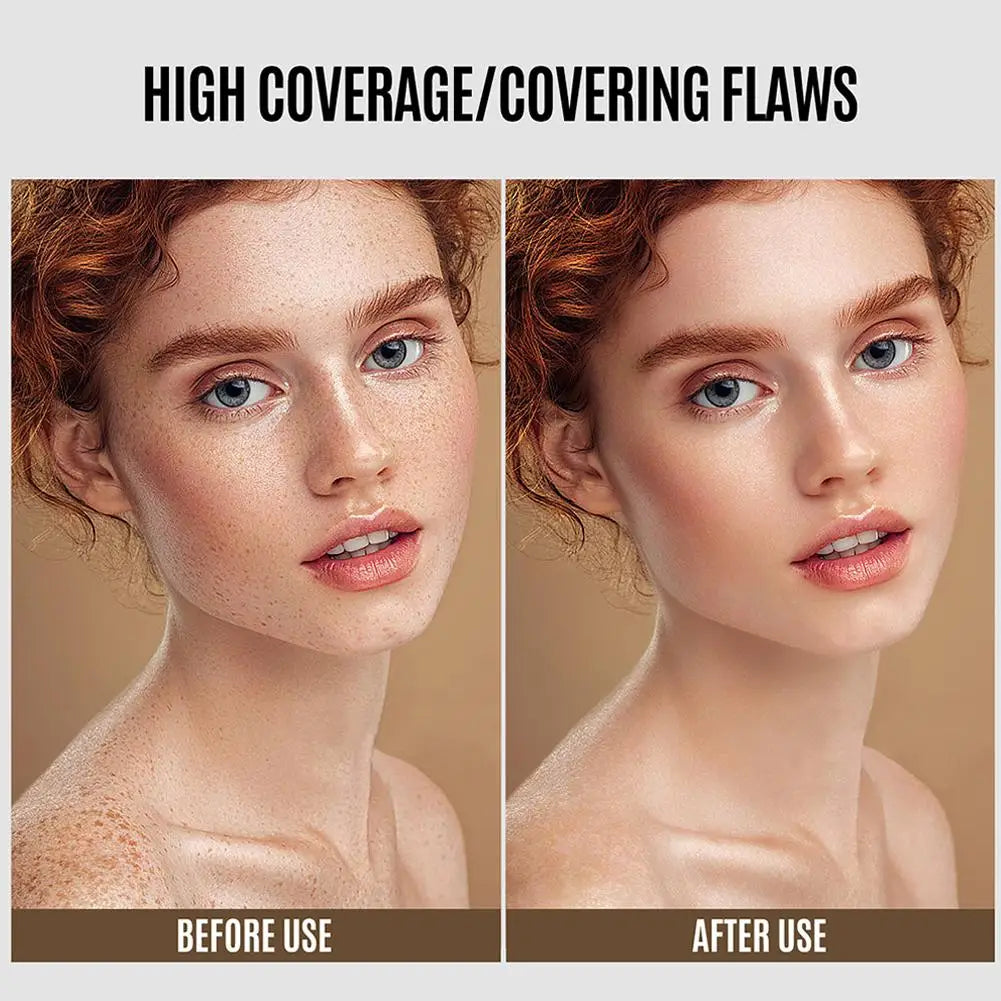 LOOKAVE Liquid Foundation Long Lasting Full Coverage Flawless Soft Matte Foundation Base Makeup Moisturizing Concealer CC Cream