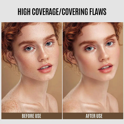 LOOKAVE Liquid Foundation Long Lasting Full Coverage Flawless Soft Matte Foundation Base Makeup Moisturizing Concealer CC Cream