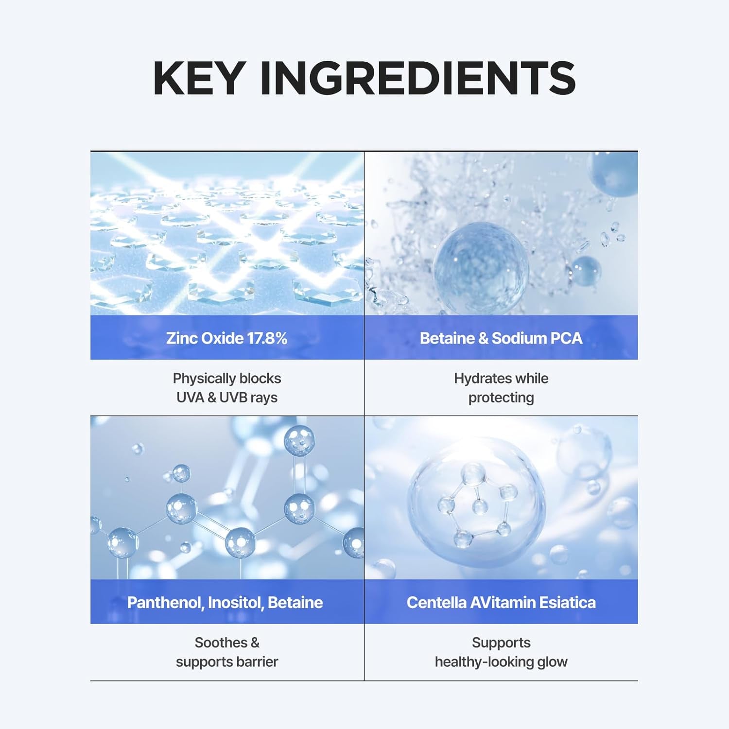 Hyaluronic Acid Natural Suncream SPF 50, Mineral Sunscreen, Gentle Tone-Up Effect, Hydrating Daily Sun Cream, Sensitive Skin Friendly, Korean Skincare, 50Ml