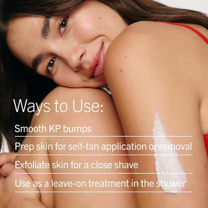 KP Bump Eraser Body Scrub with 10% AHA, Keratosis Pilaris Skin Exfoliator with Glycolic and Lactic Acids