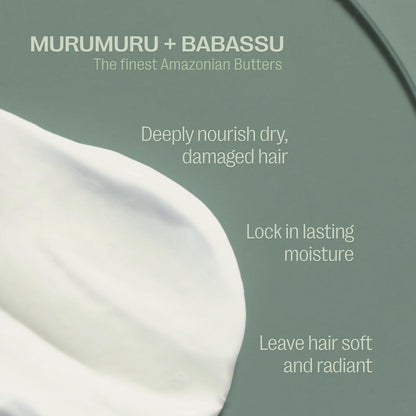 Restorative Peptide Hair Mask – Deep Repair in 2 Minutes, Hydration & Shine, Murumuru & Babassu Butters, Hyaluronic Acid, Strengthens & Smooths Damaged Hair (7 Oz)