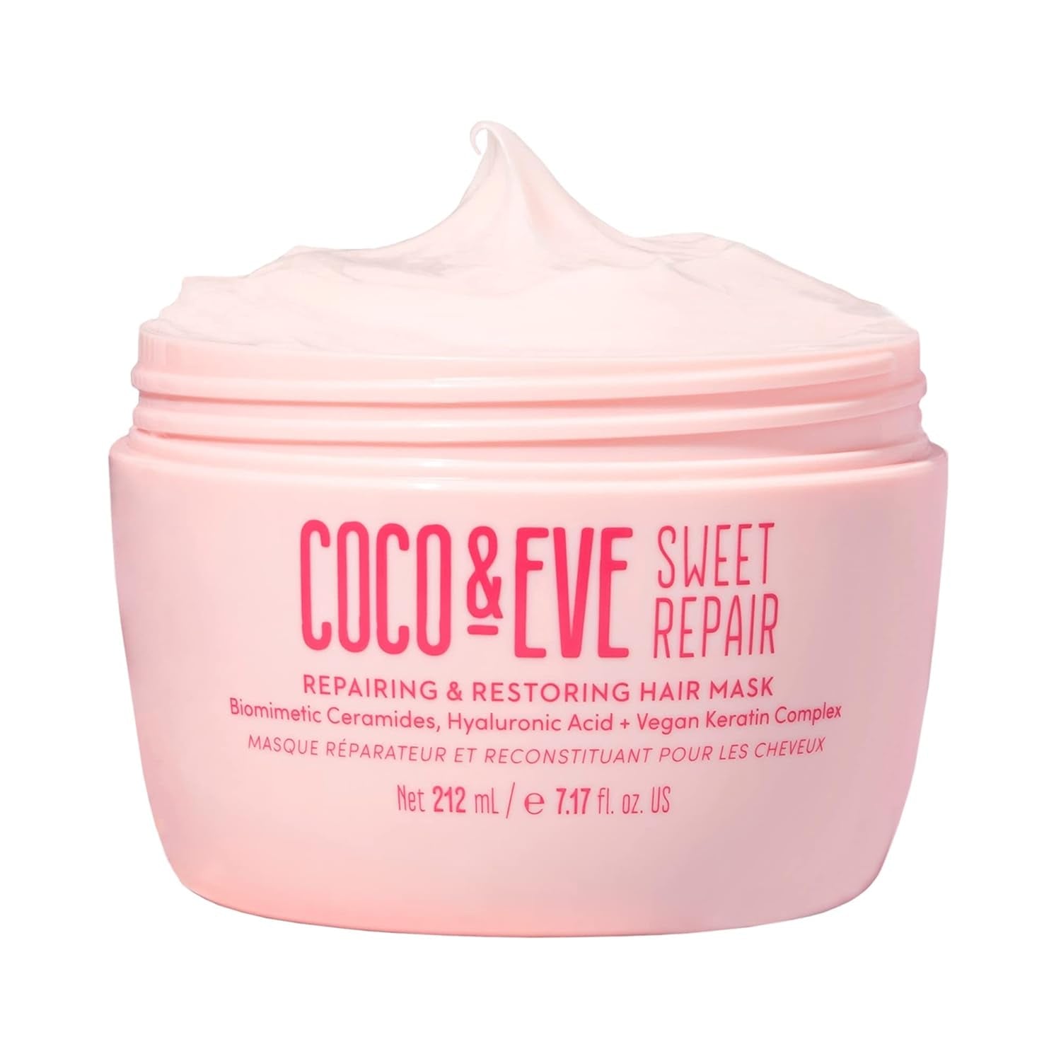 Sweet Repair Repairing and Restoring Hair Mask. 85% Stronger Hair, Reduce Hair Damage by 65%. Biomimetic Ceramides, Hyaluronic Acid, Vegan Keratin. Increase Hydration & Shine.