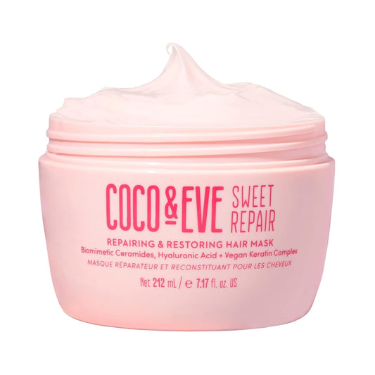 Sweet Repair Repairing and Restoring Hair Mask. 85% Stronger Hair, Reduce Hair Damage by 65%. Biomimetic Ceramides, Hyaluronic Acid, Vegan Keratin. Increase Hydration & Shine.