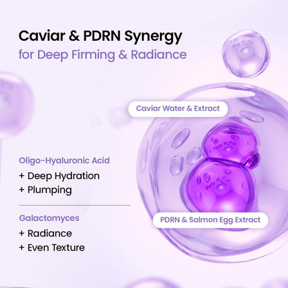 Rejuvenating Caviar PDRN Real Deep Mask, Overnight Hydrogel Face Mask, Skin Firming, Radiance, Enhancing Skin Recovery, Korean Skin Care, Mothers Day Gifts | 1.19Oz(34G) X 4Ea