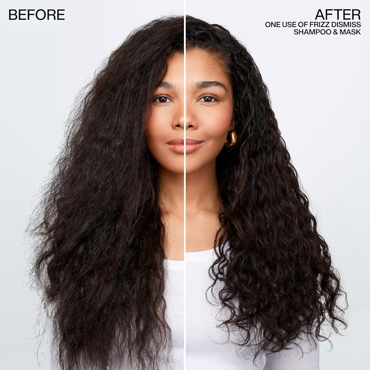 Redken Frizz Dismiss Shampoo for Frizzy Hair - Provides Smoothness & Shine, Weightless Frizz Control, Sulfate-Free