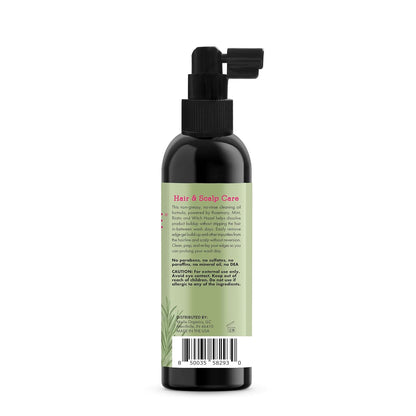 Rosemary & Mint Scalp & Edge Cleansing Hair Oil - No-Rinse Scalp Cleanser for Product Build up - Prolongs Hairstyles between Wash Days & Encourages Longer, Healthier Hair (4 Oz)