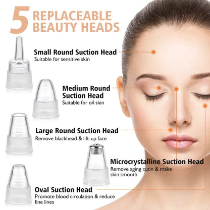 Blackhead Remover Vacuum Pore Adsorber Face Cleaner Electric Pimple Acne Black Head Removal Rechargeable Face Cleaning Tool