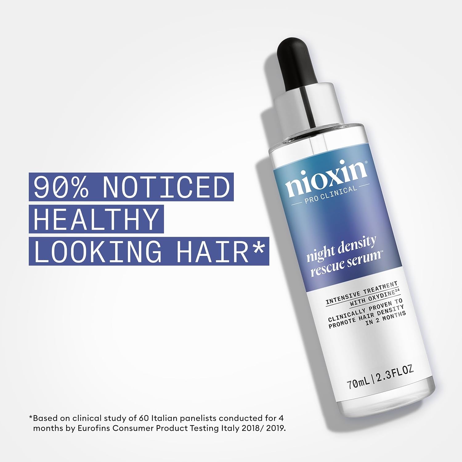 Night Density Rescue Serum | Overnight Hair Thickening Serum | Protects against Hair Breakage | Intensive Treatment with Oxydine | 2.4 Fl Oz.