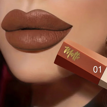 Velvet Matte Liquid Lipstick, Waterproof Long Lasting Lip Makeup, Lightweight Fog Matte Lipstick Gift for Her