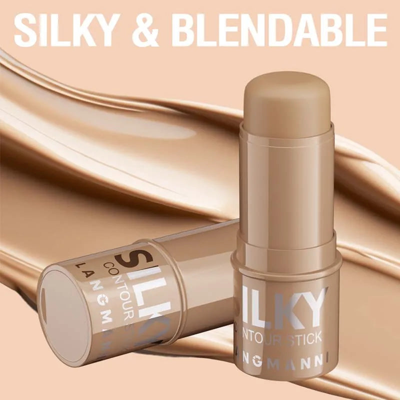 3 Color Contour Stick Multi-Functional Face Highlighter Cream Bronze Long-Lasting Waterproof Contouring & Brightening Stick