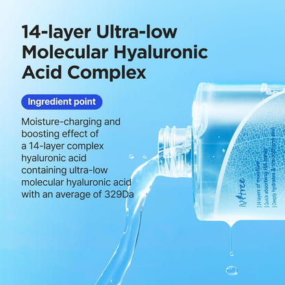 Ultra-Low Molecular Hyaluronic Acid Toner 300Ml, 10.14 Fl.Oz | Korean Skincare | Quick Absorbing | Deep Hydration & Skin Smoothing | Vegan & Fragrance-Free
