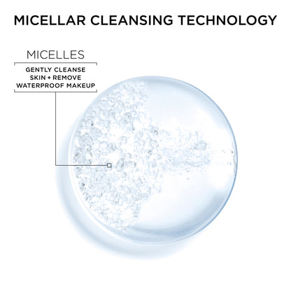 Skinactive Micellar Cleansing Water All in 1 Waterproof Makeup Remover, Face Cleanser, 13.5 Fl Oz