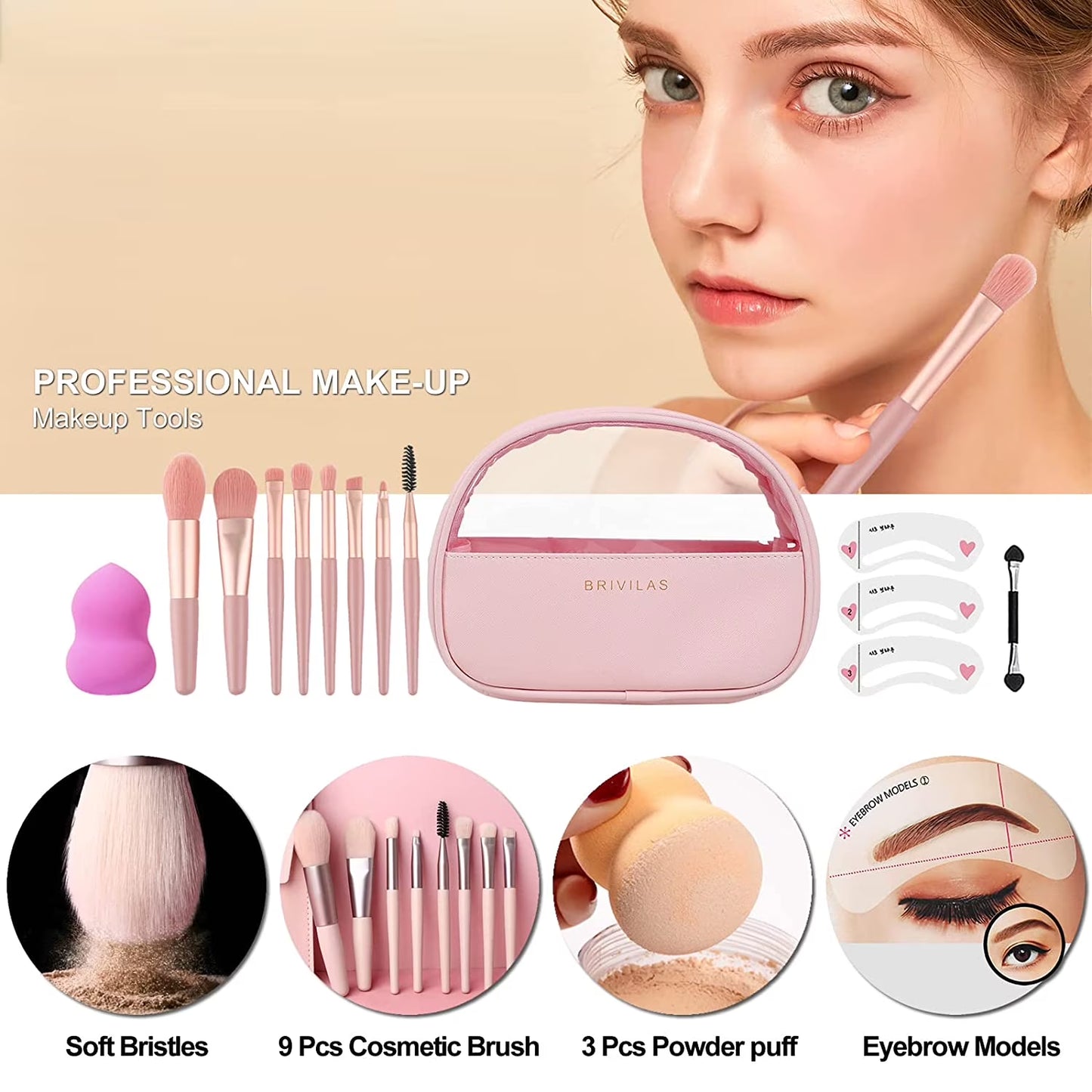 All in One Makeup Kit,Makeup Kit for Women Full Kit,Multipurpose Women'S Makeup Sets,Beginners and Professionals Alike,Easy to Carry