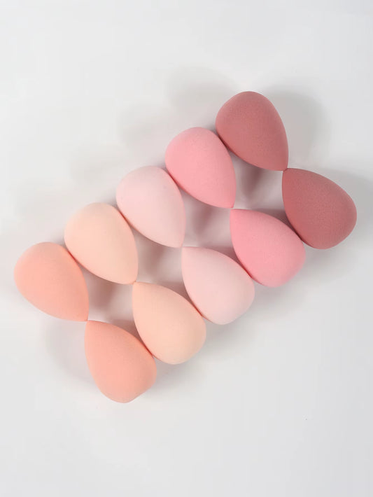 10 件 Mini Makeup Sponge Powder Puff Beauty Sponge for Makeup Concealer Liquid Foundation Face Cosmetic Puff Make up Sponge