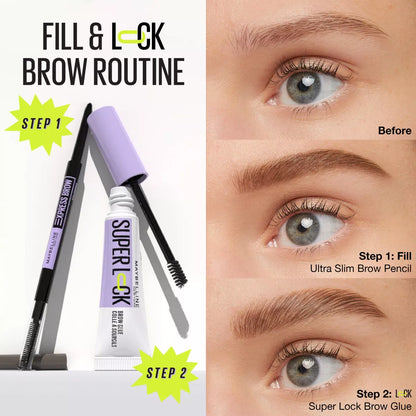 Maybelline Super Lock Brow Glue Eyebrow Gel - 0.23 Fl Oz
