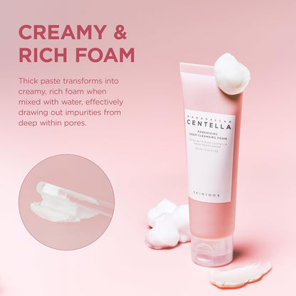 Poremizing Deep Cleansing Foam, 4.23 Fl.Oz, 125Ml, Makeup Remover, Korean Face Cleanser with Himalayan Pink Salt & Madagascar Centella Asiatica for Facial Pore Cleansing, Korean Skin Care