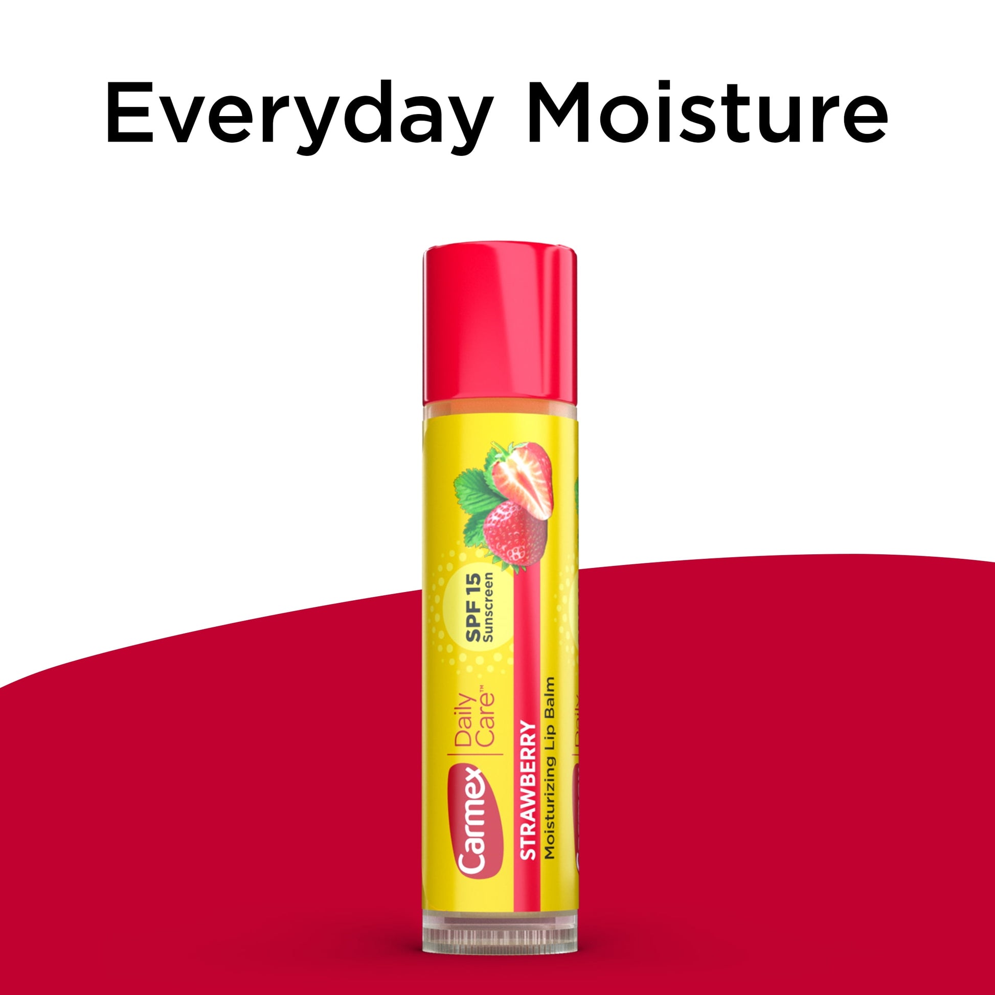 Daily Care Moisturizing Lip Balm Stick, SPF 15, Strawberry Flavor, 1 Count