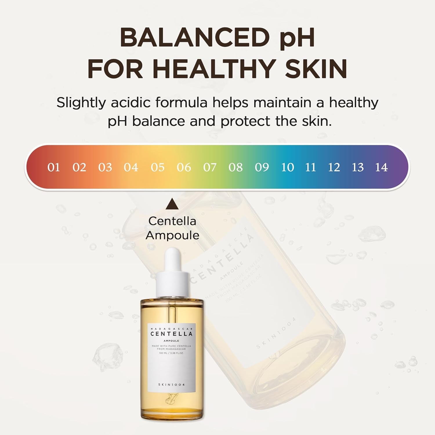 Madagascar Centella Ampoule, Korean Face Serum with Centella Asiatica for Hydrating & Moisturizing Care, Soothing Facial Serum for Skin Balance and Glow, Korean Skin Care, 3.38 Fl.Oz / 100 Ml