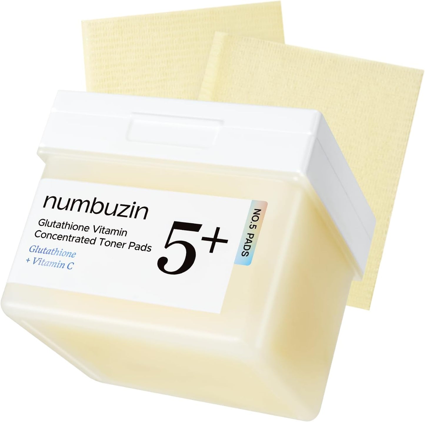 No.5 Vitamin-Niacinamide Concentrated Pad, Daily Double-Sided Facial Pads with Glutathione, PHA & LHA for a Fresh, Radiant-Looking Skin Finish 180 Ml (70 Pads)