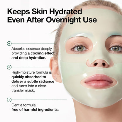 Heartleaf 70 Soothing Collagen Mask, Overnight Face Mask for Sensitive Skin, Hyaluronic Acid, Hydrating Facial Mask, Redness Relief, Natural Color, Korean Skincare, 1.34 Fl.Oz/4Ea