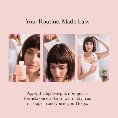 GRO Hair Serum for Hair Thinning & Shedding, Thicker Fuller Looking Hair in as Soon as 90 Days, Non Oily, Bergamot Scent, Vegan & Cruelty Free