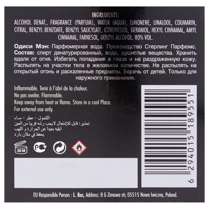 Odyssey - Homme Black by Armaf for Men - 2.02 Oz EDP Spray