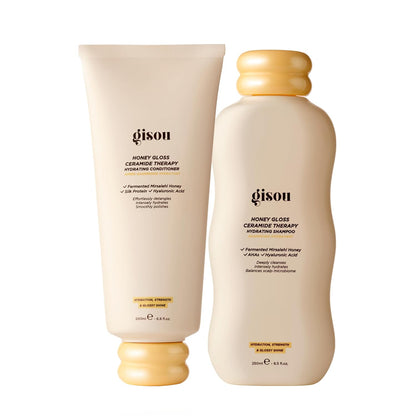 Honey Gloss Hair Wash Duo - Hydrating Shampoo & Conditioner with Fermented Mirsalehi Honey, Biomimetic Ceramides & Hyaluronic Acid, Strength & Glossy Shine, for All Hair Types