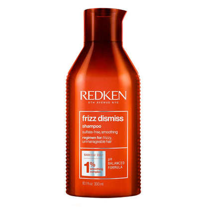 Redken Frizz Dismiss Shampoo for Frizzy Hair - Provides Smoothness & Shine, Weightless Frizz Control, Sulfate-Free