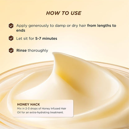 Honey Gloss Ceramide Therapy Hair Mask Mini – Deep Repair & Hydration with Mirsalehi Honey, Ceramides & Hyaluronic Acid, 2.5 Fl Oz