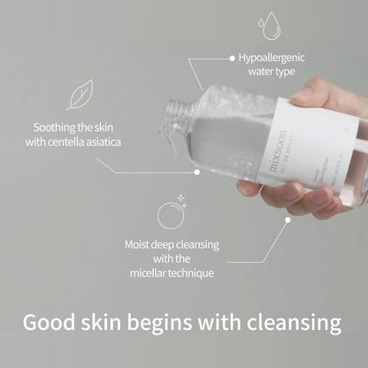 Centella Cleansing Water 10.14 Fl Oz / 300Ml Face Cleanser for Sensitive Skin Centella Asiatica Aloe Vera Korean Glass Skin Care