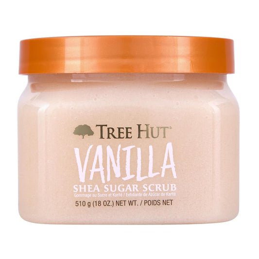 Vanilla Body Scrub, Exfoliating & Hydrating Sugar Scrub with Shea Butter & Essential Oils, Smooth Skin, Body Exfoliator for All Skin Types, Self Care Gifts for Women, Vegan, 18 Oz