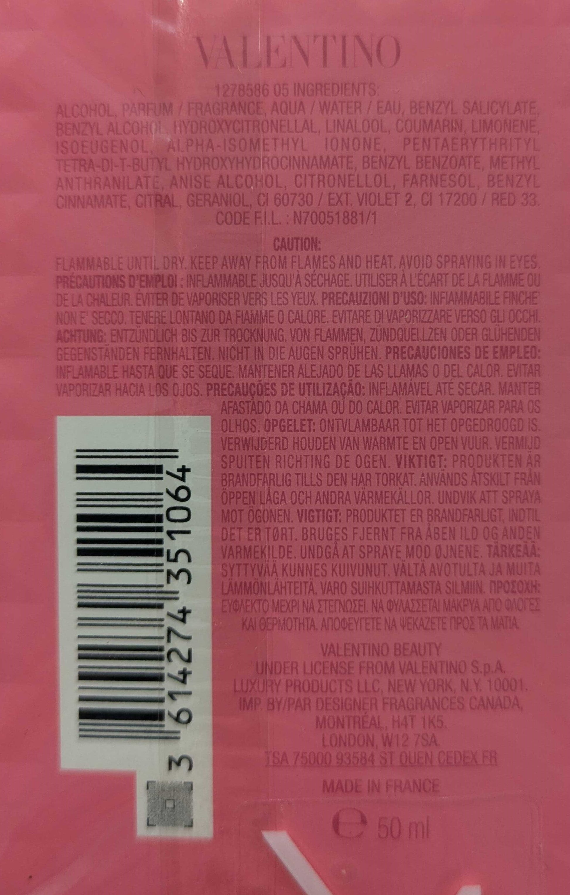 Donna Born in Roma Extradose Parfum Vaporisateur Spray 50 Ml / 1.7 Oz