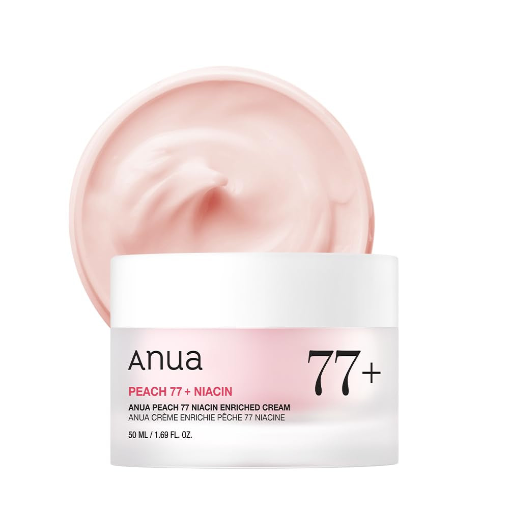 Peach Niacinamide Cream, Hydrating Face Moisturizer with Collagen, Vitamin B12, Ceramide & Panthenol, Barrier Repair for Dry Skin, Glowing Glass Skin, Korean Skincare, 1.69 Fl.Oz.
