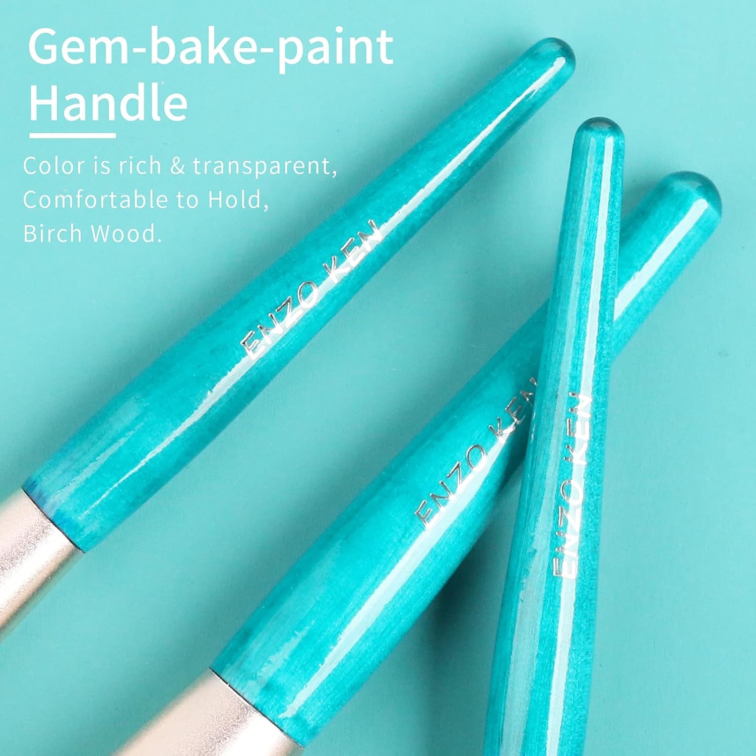 Teal Blue Makeup Brushes Set with Case, Travel Makeup Brush Set Professional, Colorful Cosmetic Brushes Makeup Set, Soft Make up Brushes, Wood Make up Brushes Set, Makeup Brush Set Vegan.