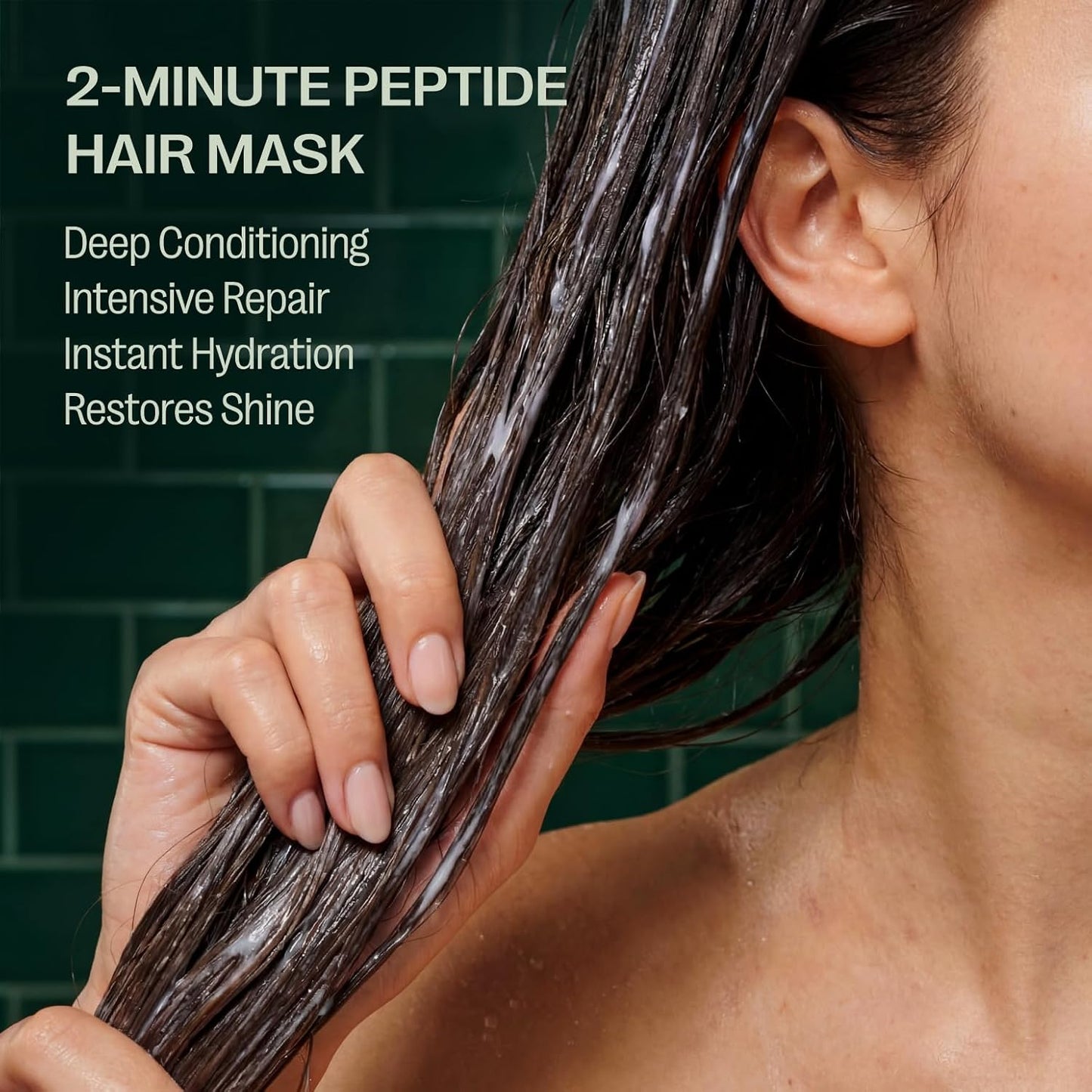 Restorative Peptide Hair Mask – Deep Repair in 2 Minutes, Hydration & Shine, Murumuru & Babassu Butters, Hyaluronic Acid, Strengthens & Smooths Damaged Hair (7 Oz)