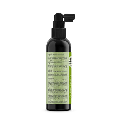 Rosemary & Mint Scalp & Edge Cleansing Hair Oil - No-Rinse Scalp Cleanser for Product Build up - Prolongs Hairstyles between Wash Days & Encourages Longer, Healthier Hair (4 Oz)