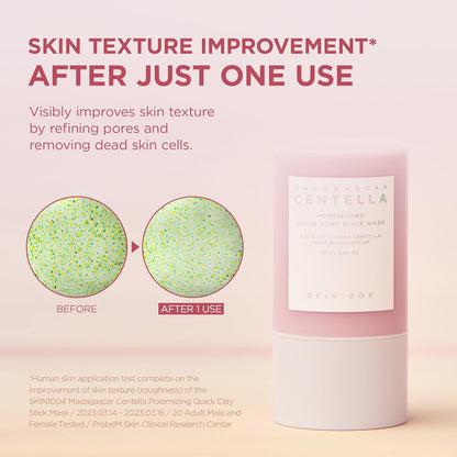 Poremizing Quick Clay Stick Mask, Face Mask Skincare for Pore Minimizing, Facial Clay Mask with Centella, Pore Minimizer for Sebum Control, Pink Mud Mask, Korean Skin Care, 0.95 Oz / 27G