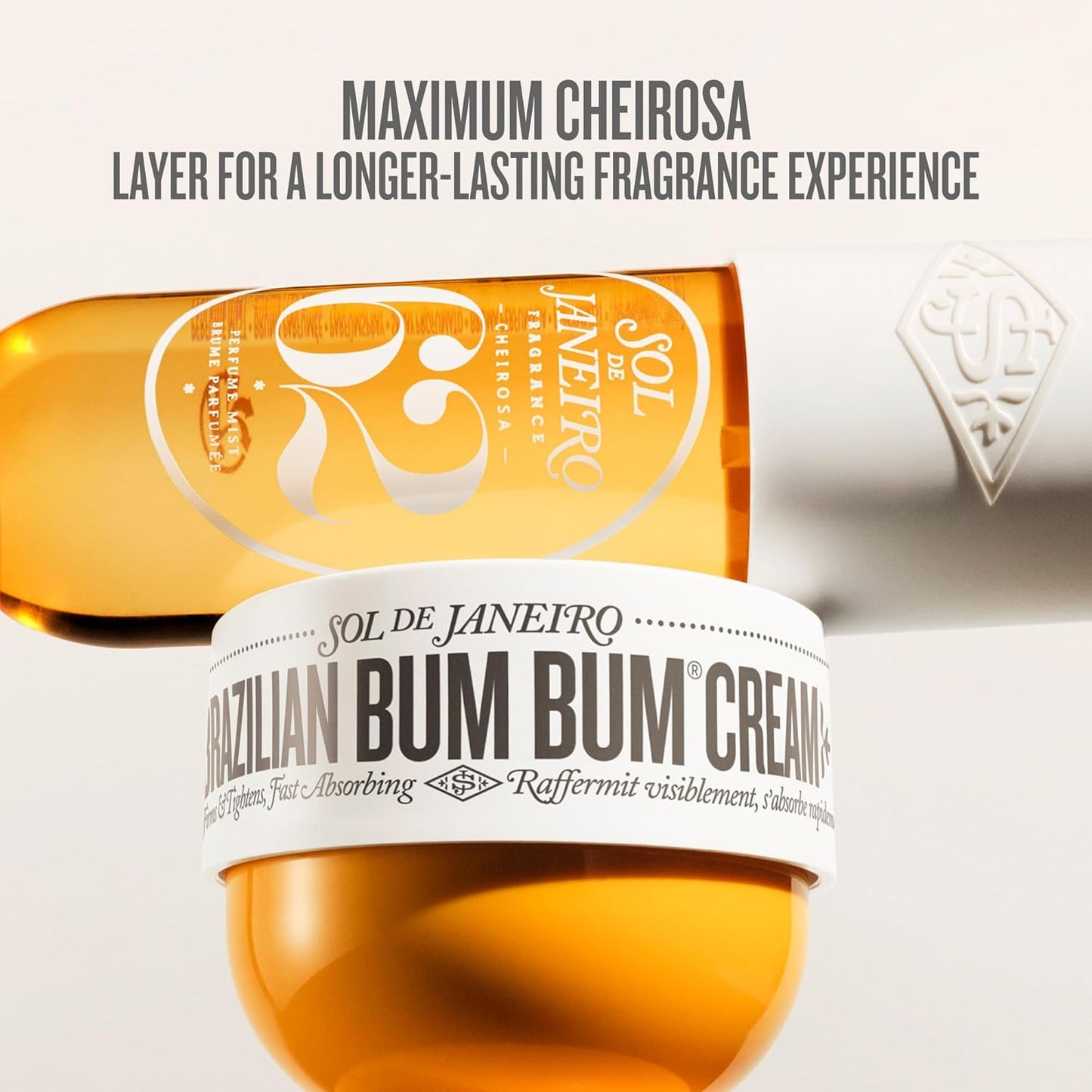 Brazilian Bum Bum Cream Visibly Firming Body Cream in Iconic Cheirosa 62 Scent.
