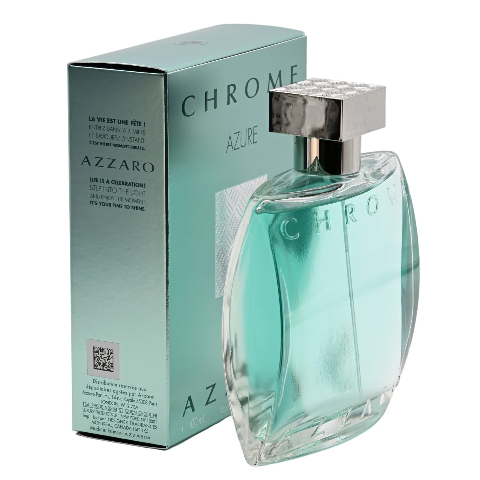 Chrome Azure by Loris Azzaro Cologne for Men EDT 3.38 Oz 3.4 / 3.3 New in Box