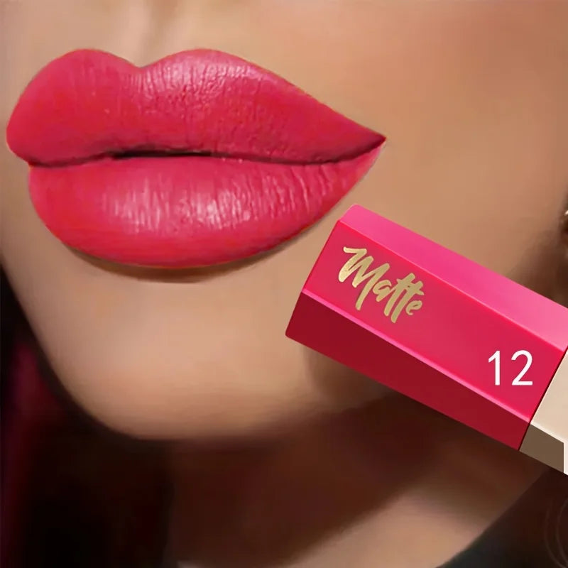 Velvet Matte Liquid Lipstick, Waterproof Long Lasting Lip Makeup, Lightweight Fog Matte Lipstick Gift for Her