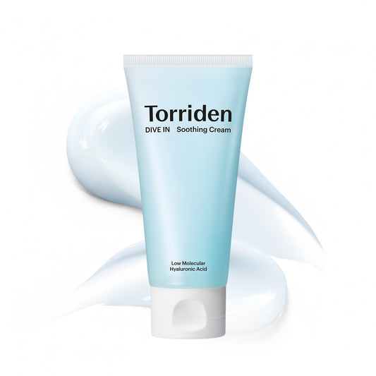 DIVE in Hyaluronic Acid Soothing Cream Tube Type 100Ml (3.38 Fl. Oz) | Revitalizing Facial Moisturizer for Sensitive and Dry Skin | Hyaluronic Acid, Panthenol, Allantoin