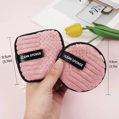 10Pcs Makeup Remover Microfiber Cotton Pad Cosmetics Washable Makeup Towel Cleaning Sponge Skin Care Tool