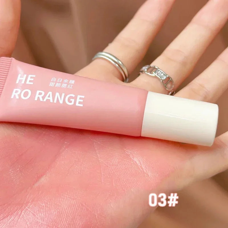 Cheek Blush Pigment Tube Moisturizing Rouge Blush Professional Cosmetic for Face Blusher Lasting Liquid Blush Brightening Makeup